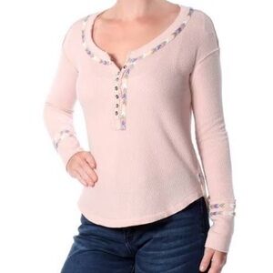 Free People We The Free Soft Pink Thermal Top
